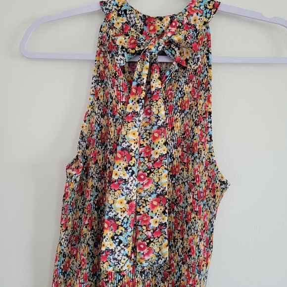 NWT Pleione Floral‎ Cottagecore Halter Neck Flowy Sleeveles Blouse S - Picture 5 of 10